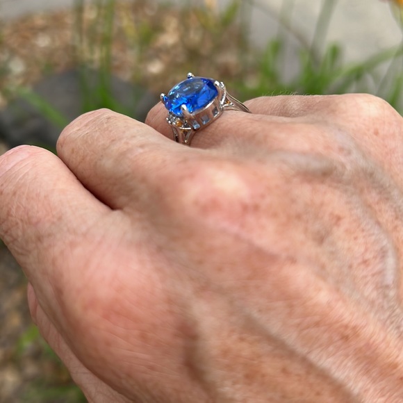 Simulated Sapphire Ring, 7.25 - Picture 4 of 10